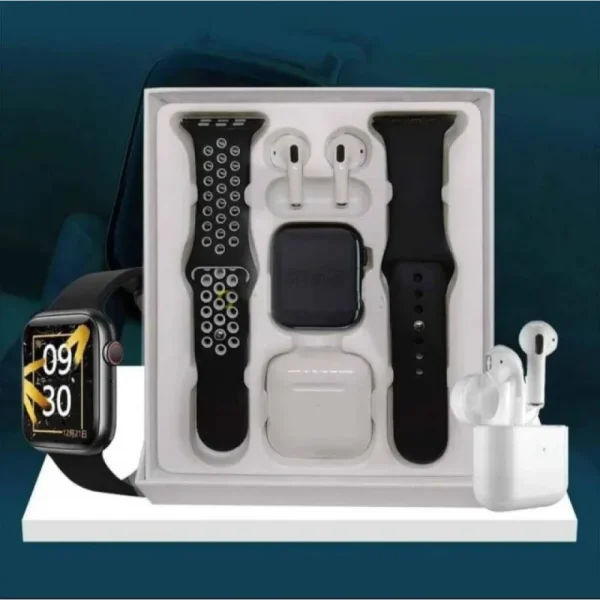 T55 Pro Max Smart Watch With Earbuds & Double Strap